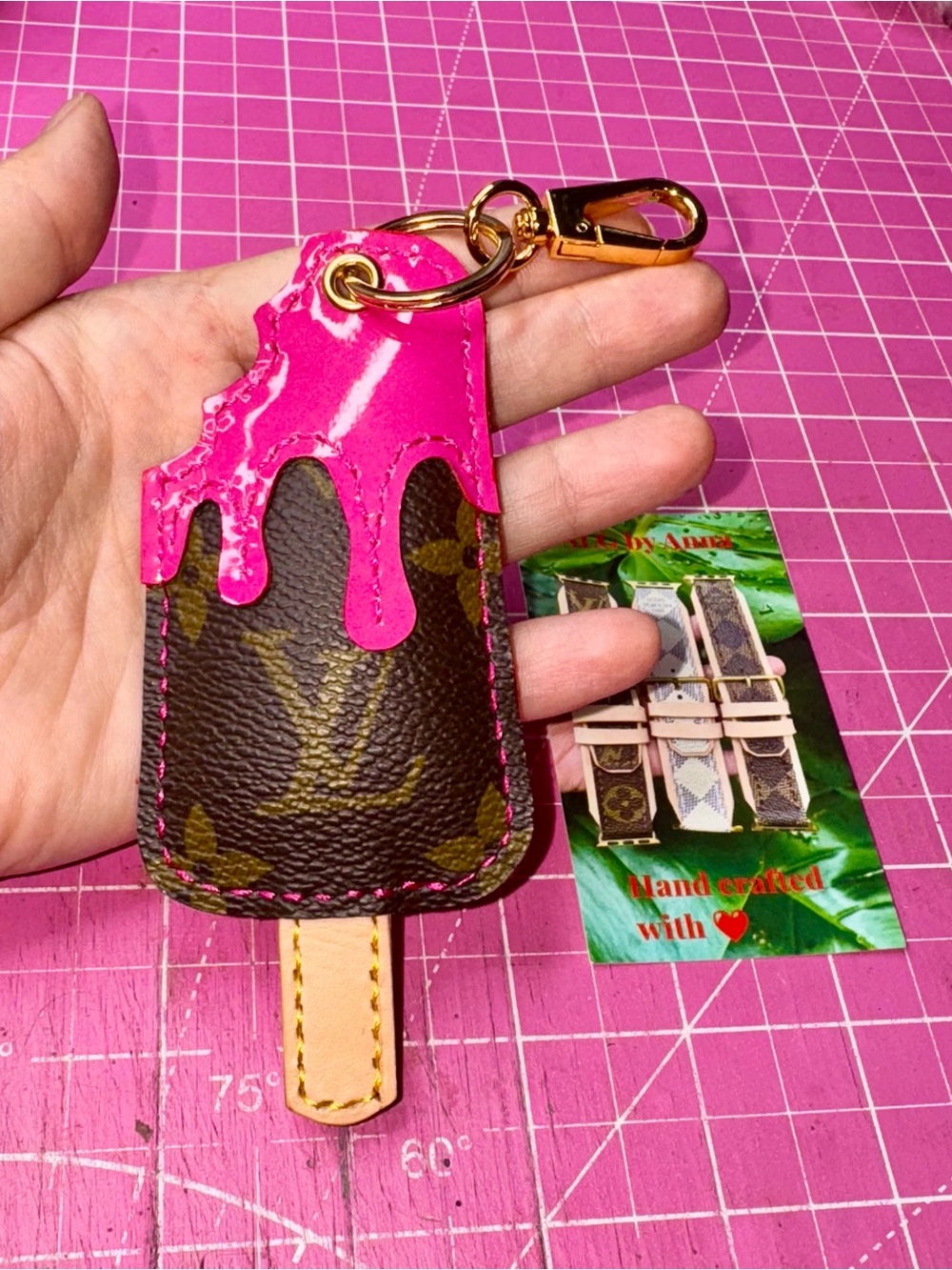 💖 Hot Pink Popsicle Monogram Charm Custom Handmade